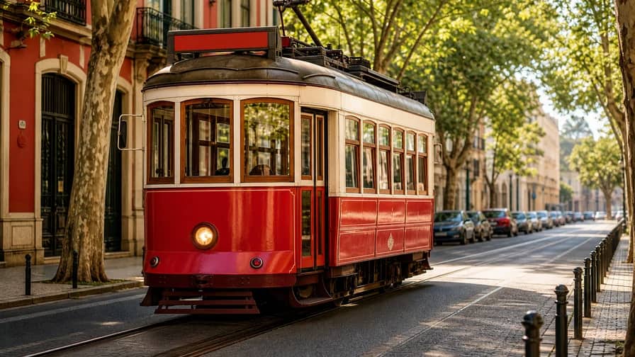 Red Tram Ride jigsaw puzzle