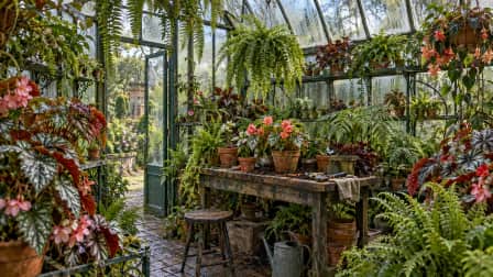 Glasshouse Full of Ferns and Begonias jigsaw puzzle