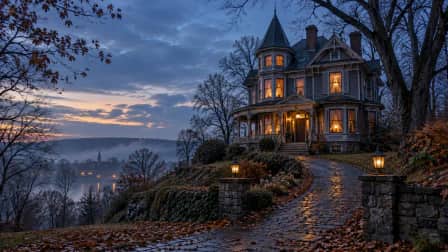 Haunted Victorian House on a Hill jigsaw puzzle