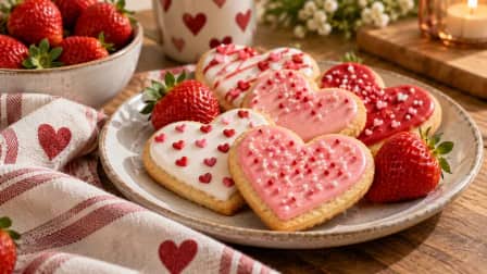 Heart-Shaped Cookies on a Plate jigsaw puzzle
