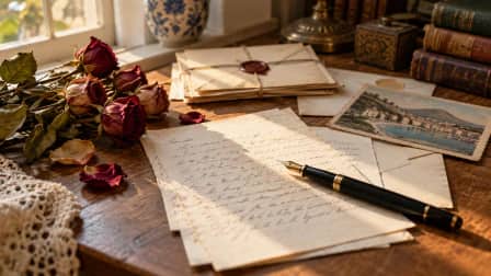 Love Letters and a Vintage Postcard jigsaw puzzle