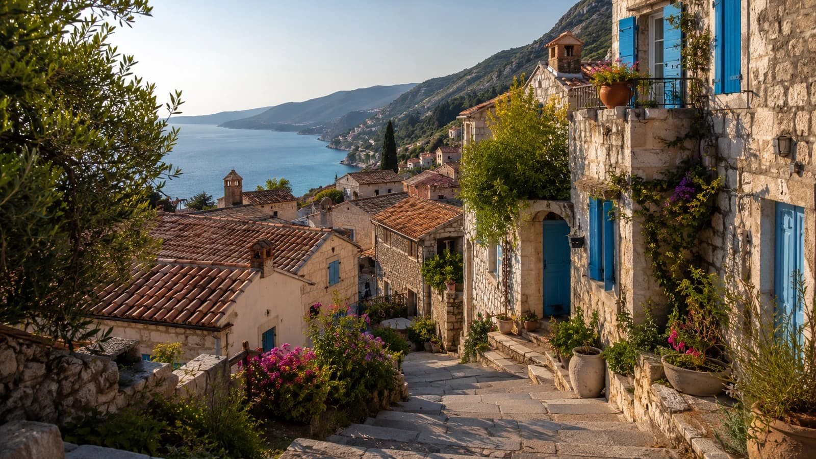 Coastal Village jigsaw puzzle preview