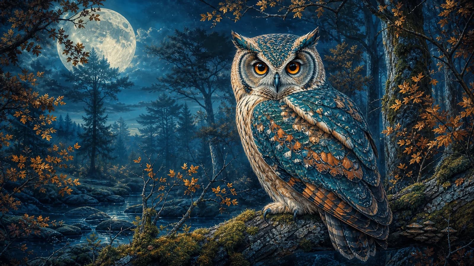 Moonlit Owl jigsaw puzzle preview
