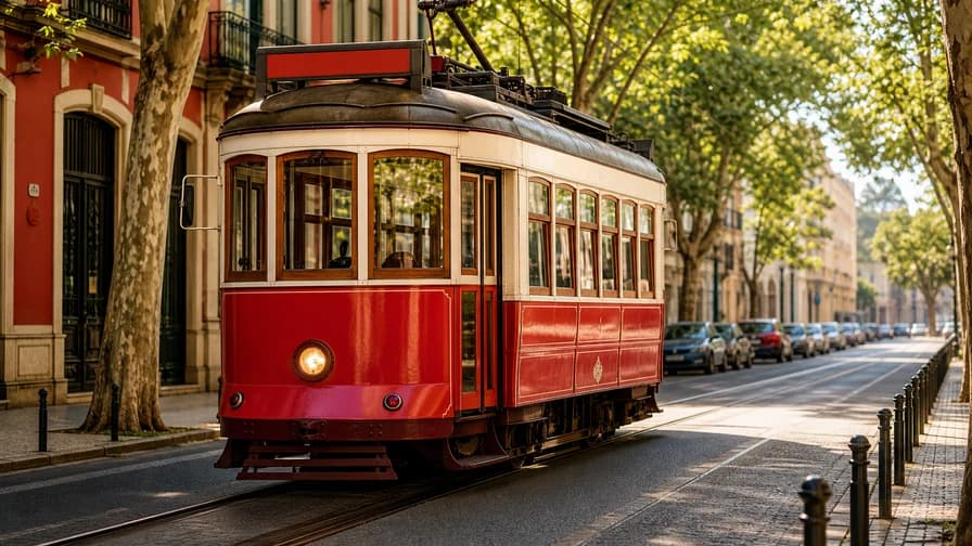 Red Tram Ride jigsaw puzzle preview
