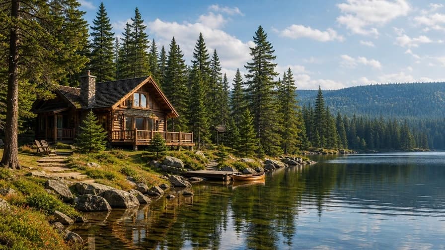 Mountain Cabin jigsaw puzzle preview