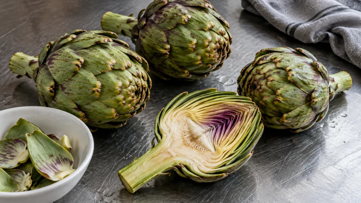 Artichokes on a Steel Prep Counter jigsaw puzzle preview