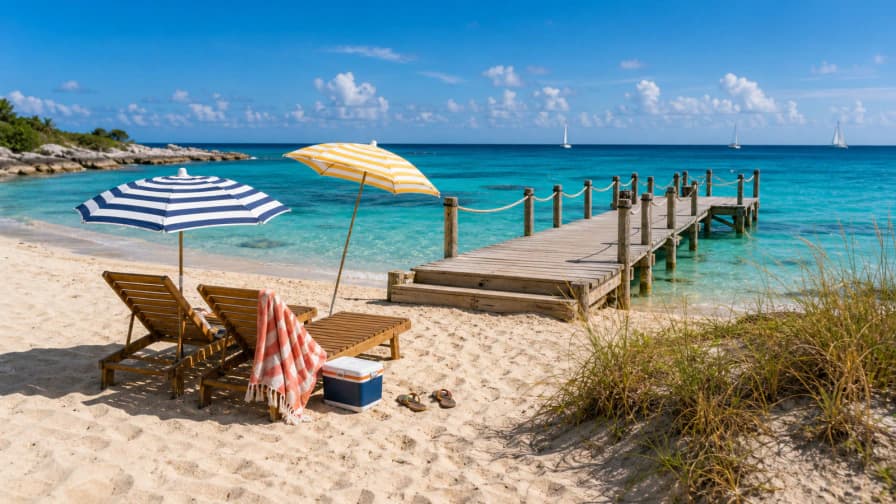 Beach Chairs by the Pier jigsaw puzzle preview