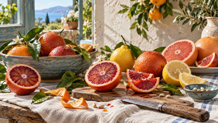 Blood Oranges and Cut Citrus jigsaw puzzle preview