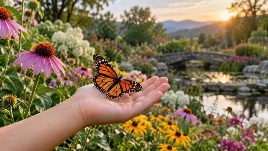 Butterfly on a Child's Hand jigsaw puzzle preview