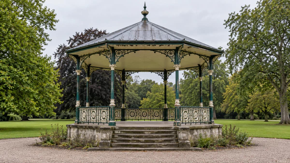 Cast Iron Bandstand in an Empty Park jigsaw puzzle preview
