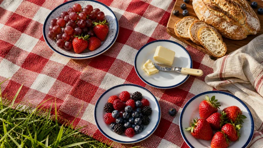 Checkerboard Picnic Blanket jigsaw puzzle preview
