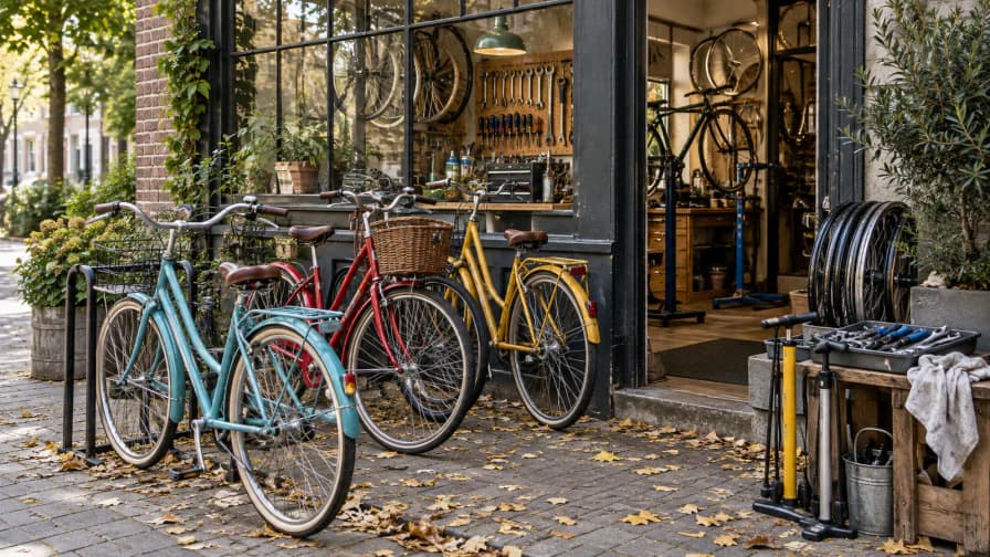 City Bicycles outside a Repair Shop jigsaw puzzle preview