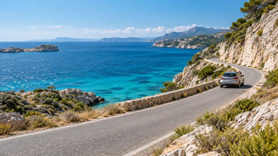 Coastal Road beside Turquoise Water jigsaw puzzle preview