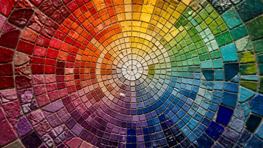 Color Wheel Mosaic Tiles jigsaw puzzle preview