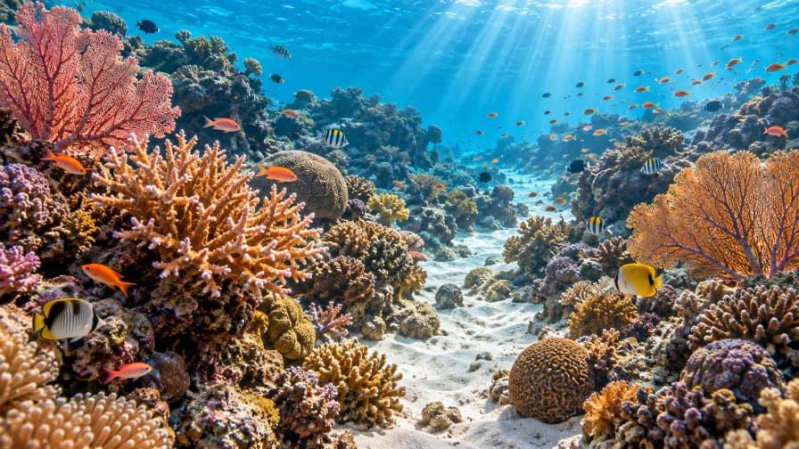Coral Reef under Sunbeams jigsaw puzzle preview