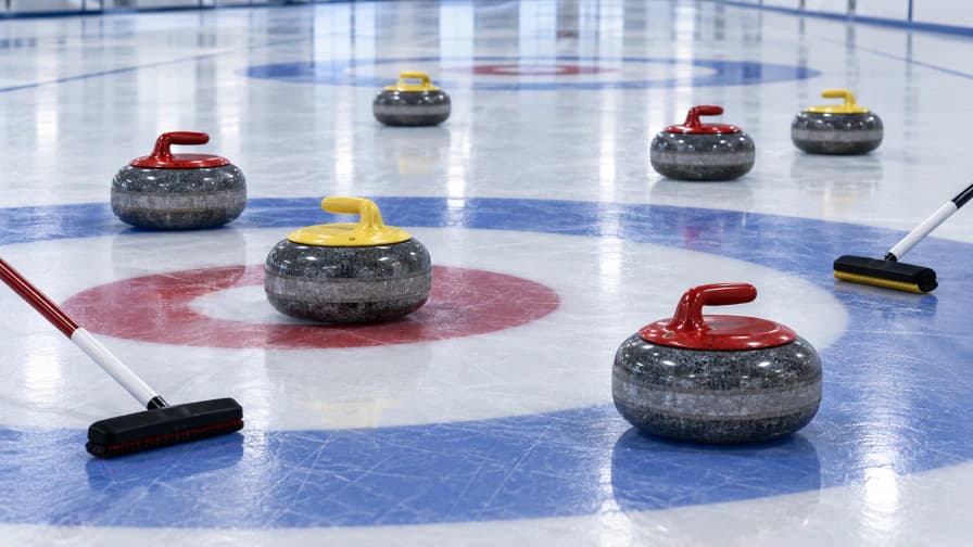 Curling Stones on Fresh Ice jigsaw puzzle preview