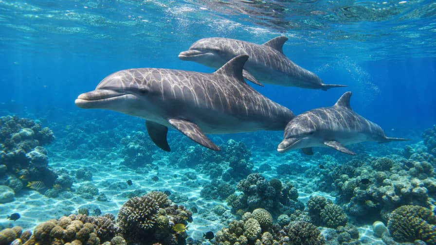 Dolphins in Clear Water jigsaw puzzle preview