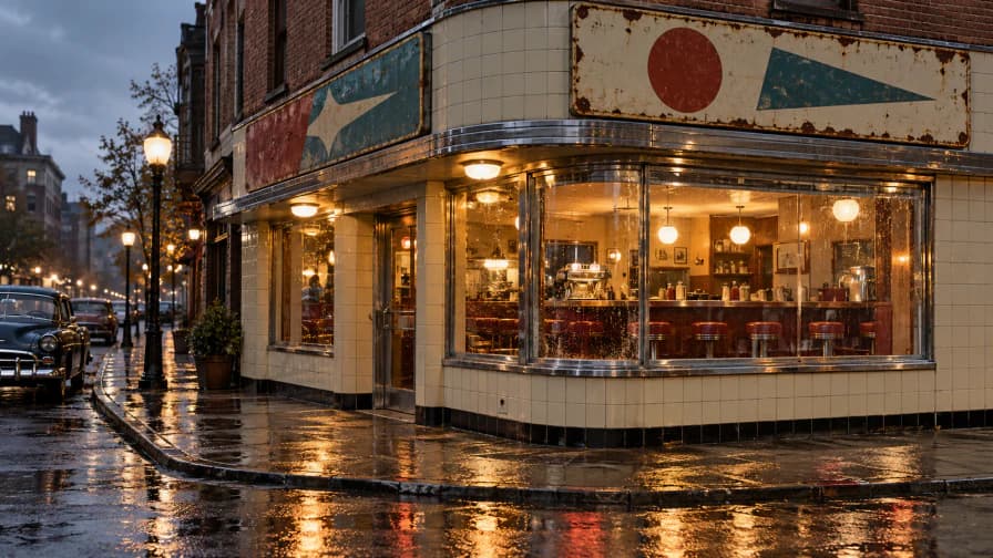 Enamel Signs in a Corner Cafe jigsaw puzzle