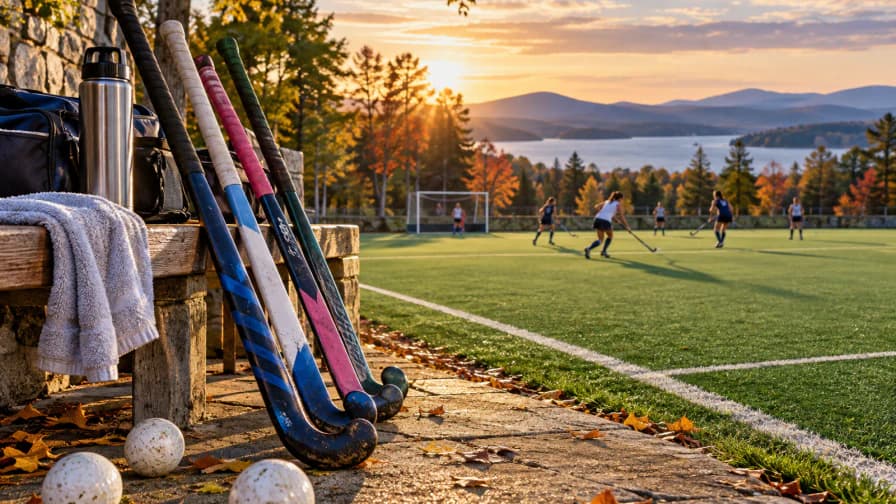 Field Hockey Sticks by the Pitch jigsaw puzzle