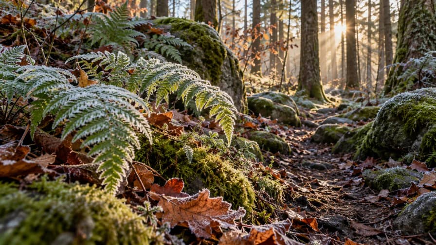 First Frost on Woodland Ferns jigsaw puzzle preview