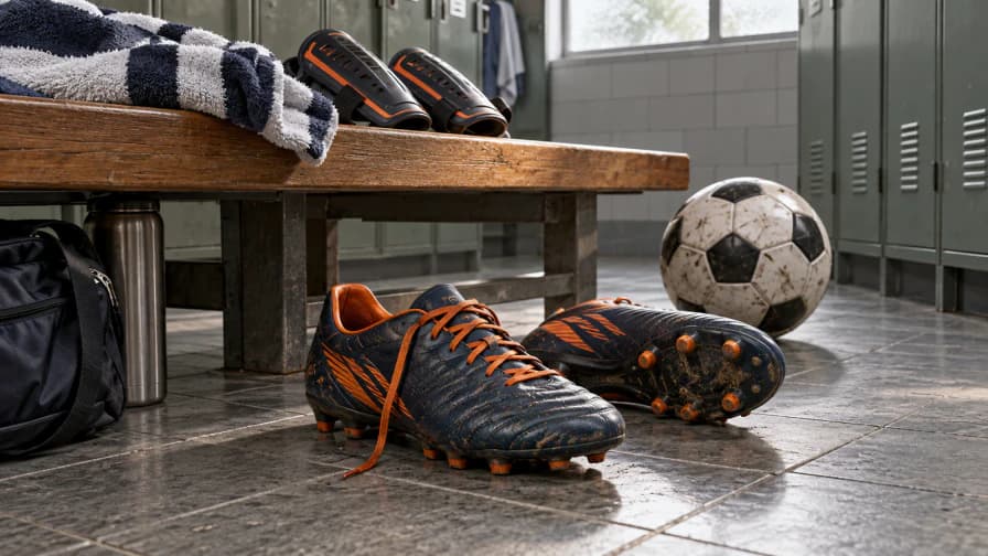 Football Boots beside a Locker Bench jigsaw puzzle preview