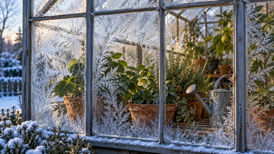 Frost Patterns on a Greenhouse Window jigsaw puzzle preview