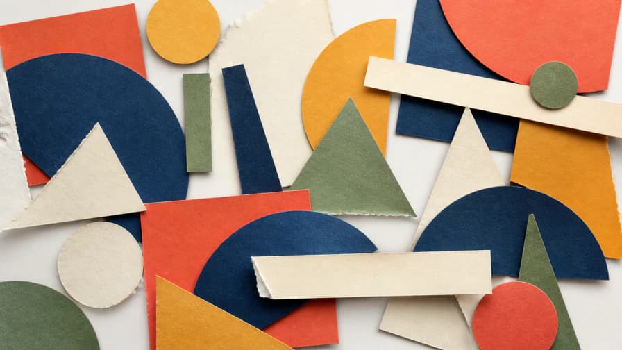Geometric Paper Collage jigsaw puzzle preview