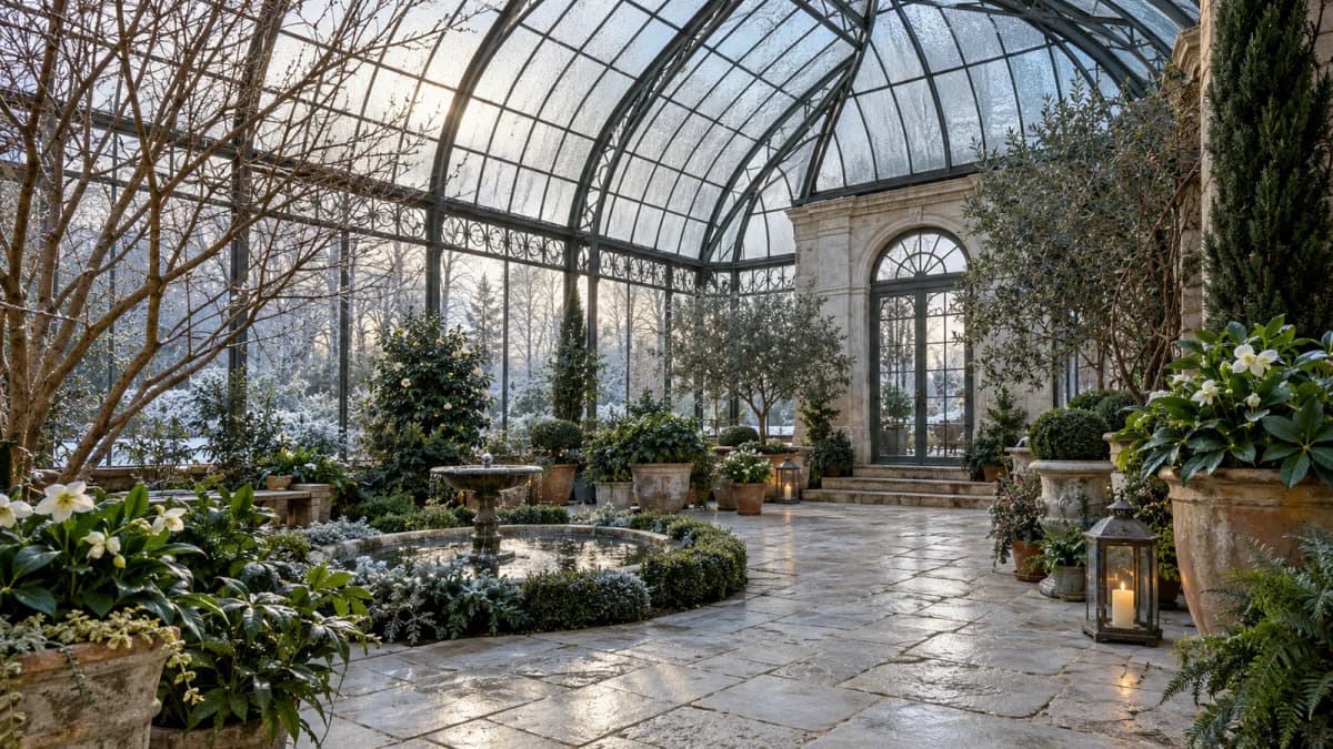 Glass Roof over a Winter Garden jigsaw puzzle preview