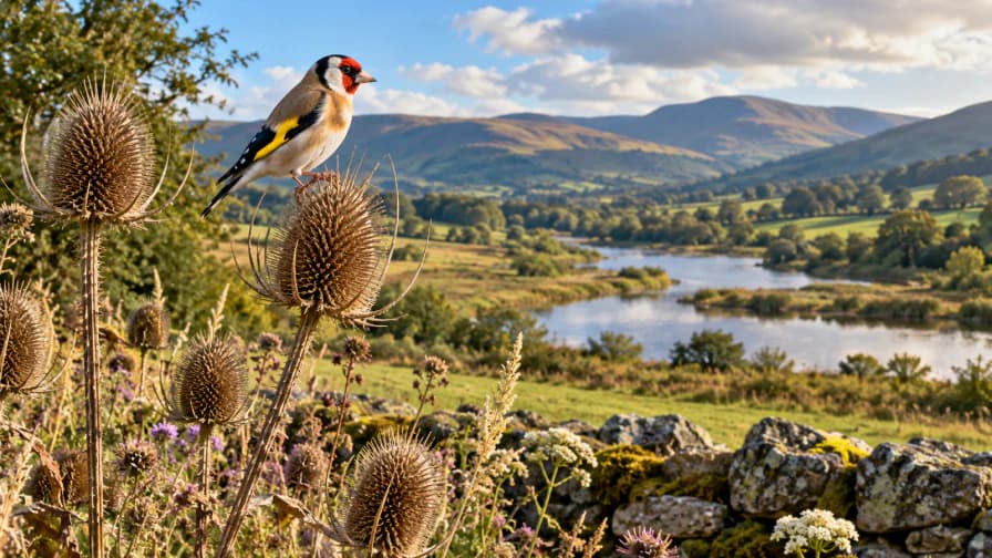 Goldfinch on a Teasel Stem jigsaw puzzle
