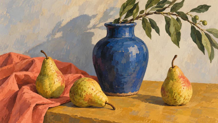 Gouache Still Life with Blue Vase jigsaw puzzle preview