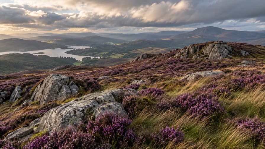 Heather Ridge beneath Low Cloud jigsaw puzzle
