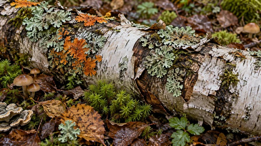 Lichen on a Fallen Birch jigsaw puzzle preview