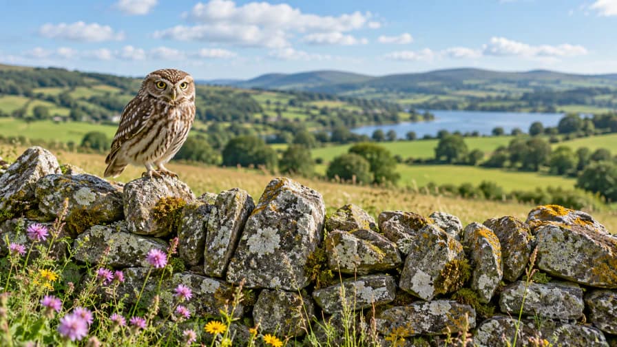 Little Owl on a Stone Wall jigsaw puzzle preview
