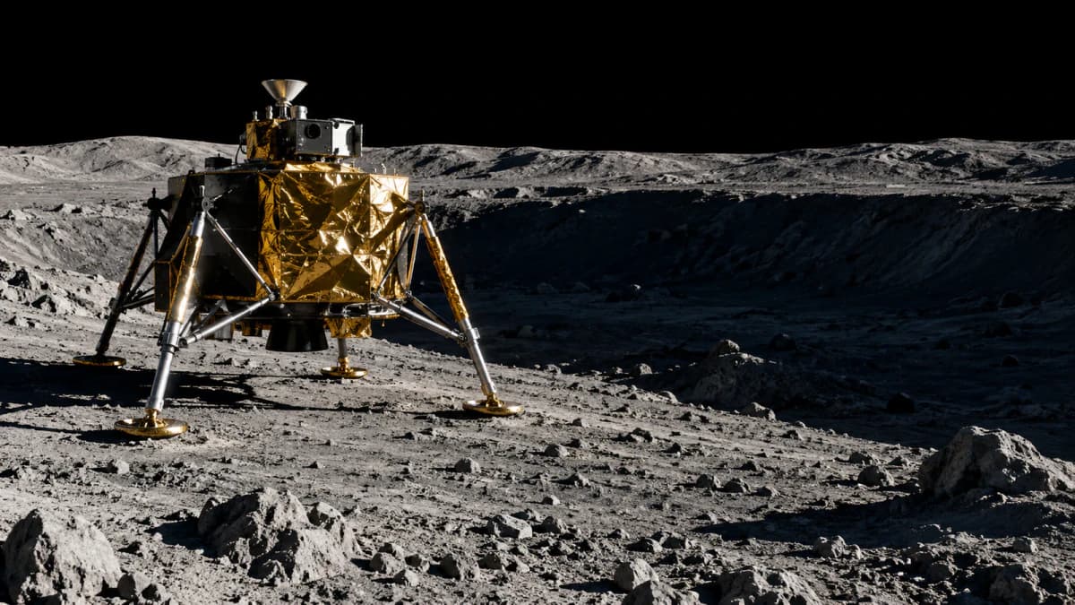 Lunar Lander on a Shadowed Plain jigsaw puzzle preview