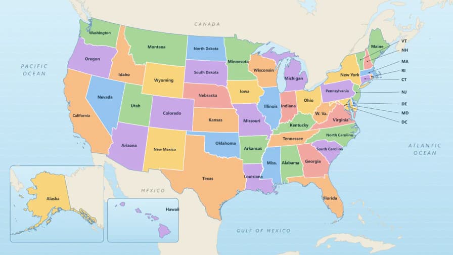 Map of the United States jigsaw puzzle