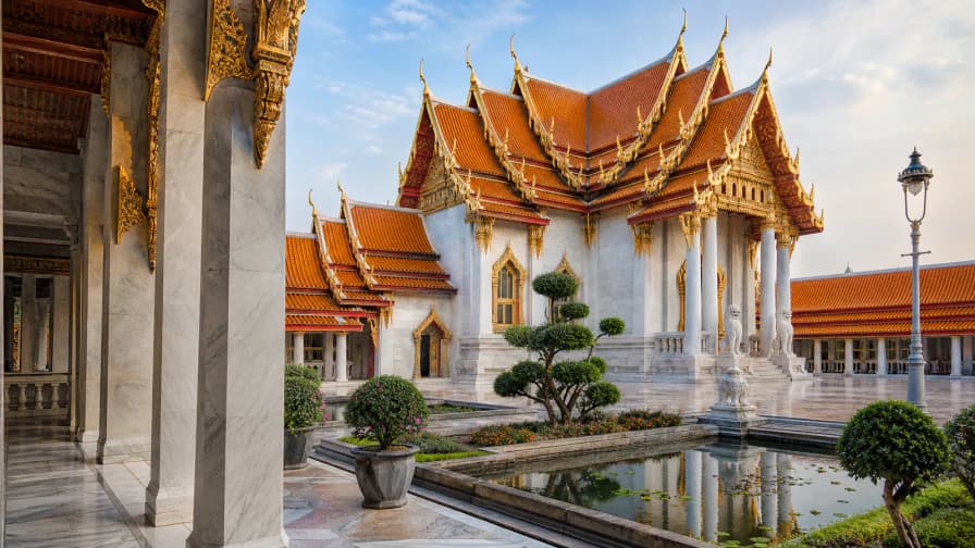 Marble Temple in Bangkok jigsaw puzzle preview
