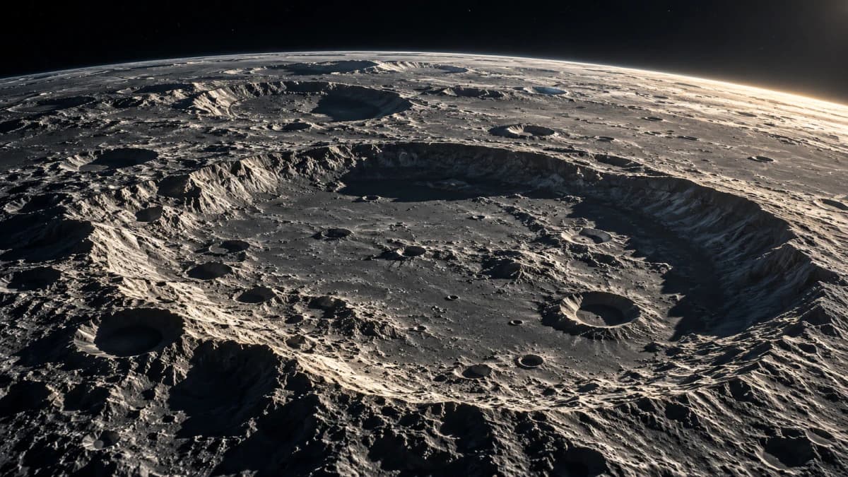 Moonlit Craters from Orbit jigsaw puzzle preview
