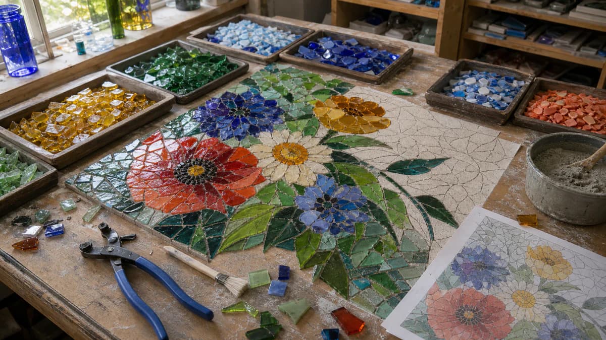Mosaic Glass Workshop jigsaw puzzle preview