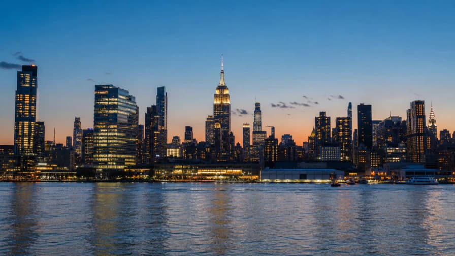 New York Skyline at Dusk jigsaw puzzle preview