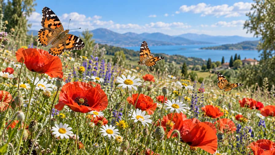 Painted Ladies in a Meadow jigsaw puzzle preview