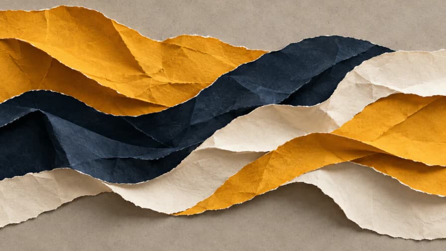 Paper Waves in Saffron and Ink jigsaw puzzle