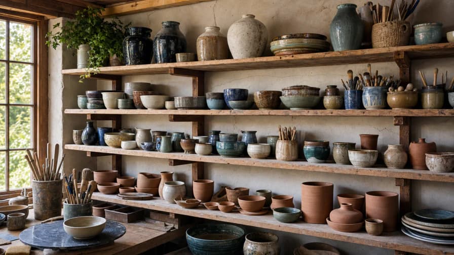 Pottery Studio Shelves jigsaw puzzle preview
