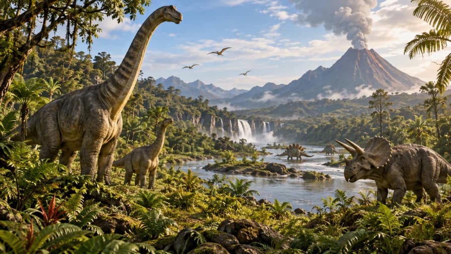 Prehistoric Jungle Panorama jigsaw puzzle preview