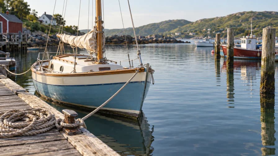 Sailboat at a Quiet Harbor jigsaw puzzle preview