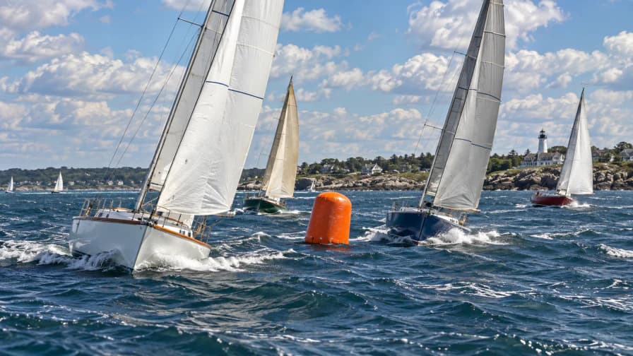 Sailing Race around the Harbor Buoy jigsaw puzzle preview