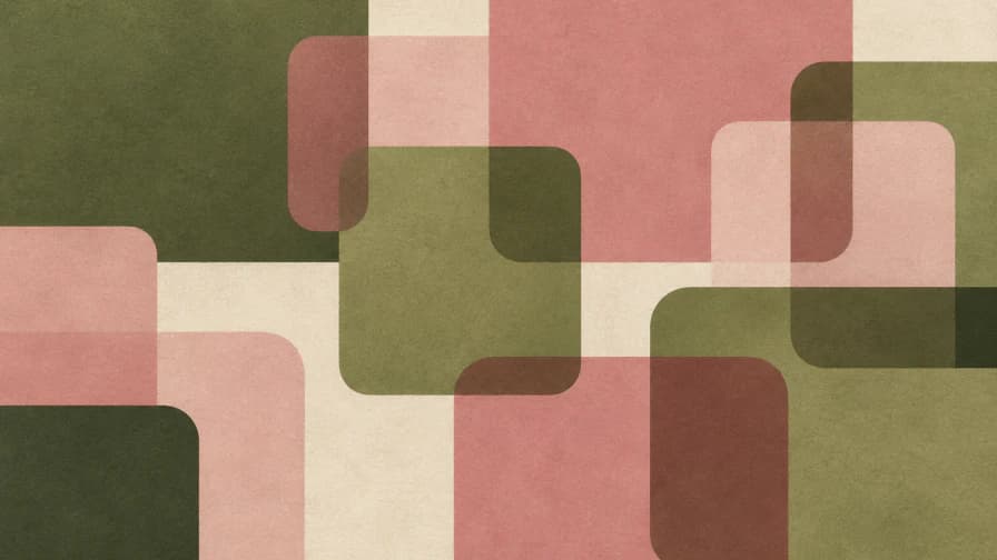 Soft Squares in Olive and Rose jigsaw puzzle
