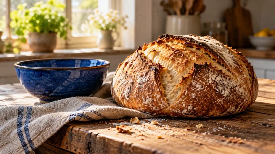 Sourdough Loaf beside a Blue Bowl jigsaw puzzle