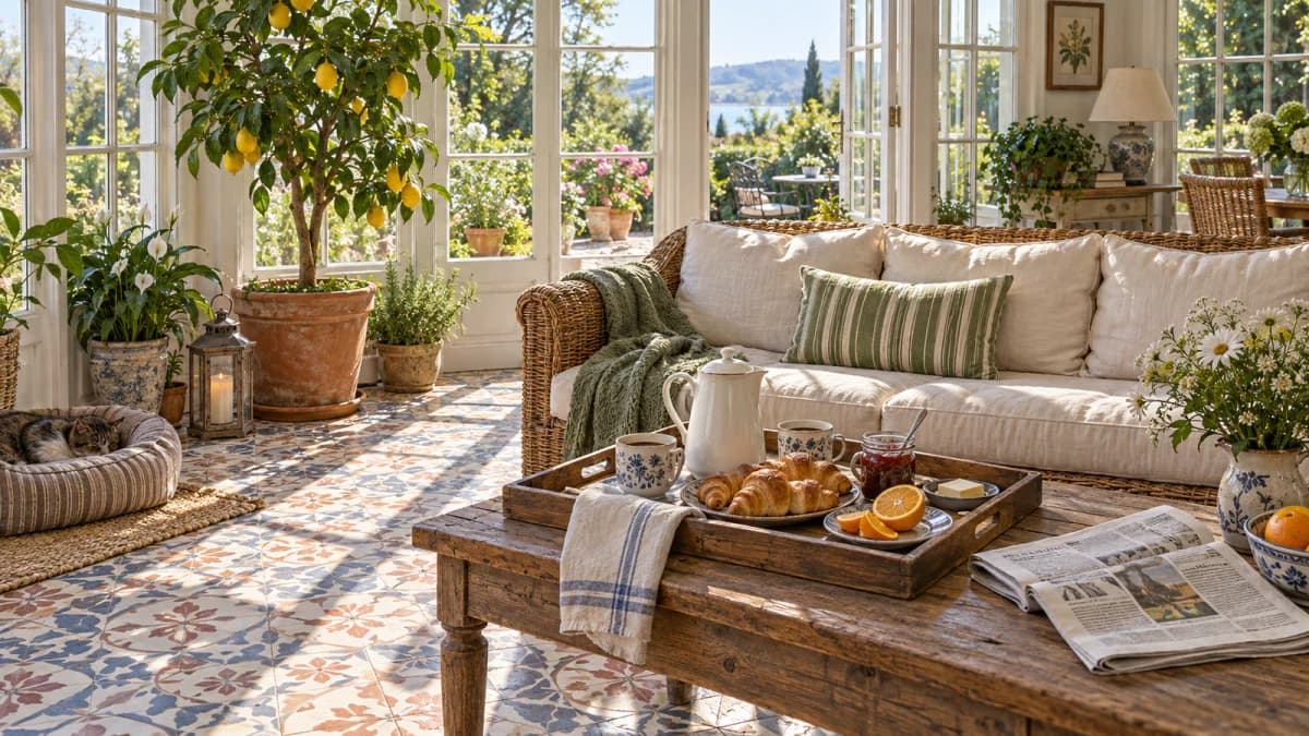 Sunday Breakfast in a Sunroom jigsaw puzzle preview