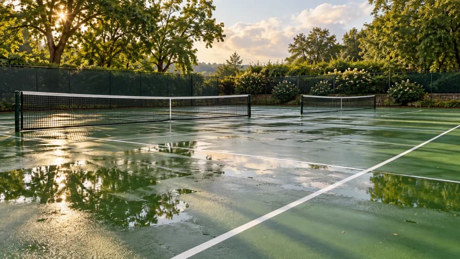 Tennis Nets after a Summer Shower jigsaw puzzle
