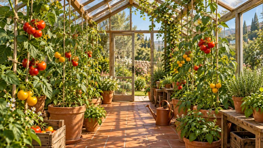 Tomato Vines in a Clay Greenhouse jigsaw puzzle